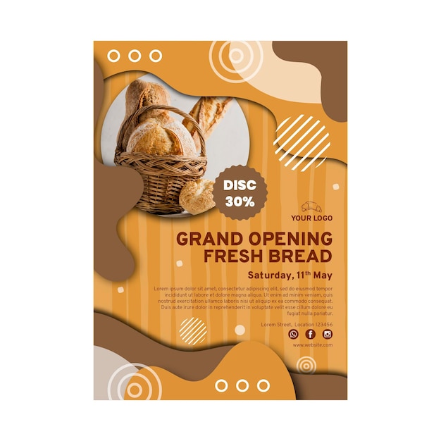 Bread Sale Poster Template – Free Download for Stunning Promotions