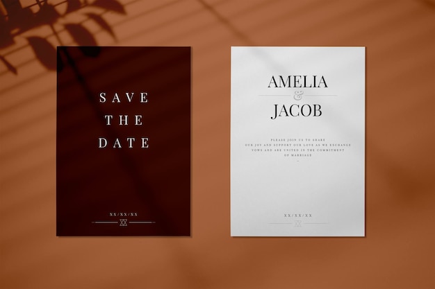 Wedding Invitation Card Mockup PSD – Free to Download