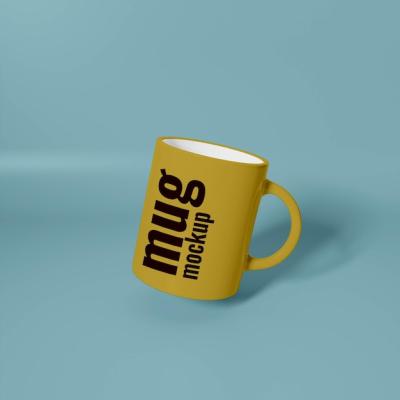 Realistic 3D Render Coffee Mug PSD Mockup – Free Download