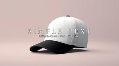 White and Black Baseball Cap Templates – Free Download