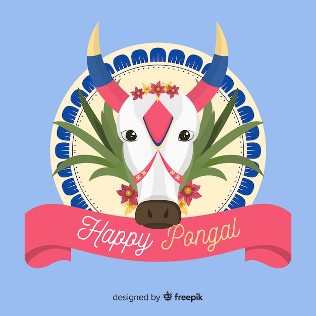 Flat Pongal Background – Free Download, Download Free Stock Photo