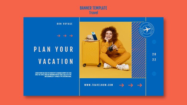 Time to Travel Horizontal Banner Template – Free Download