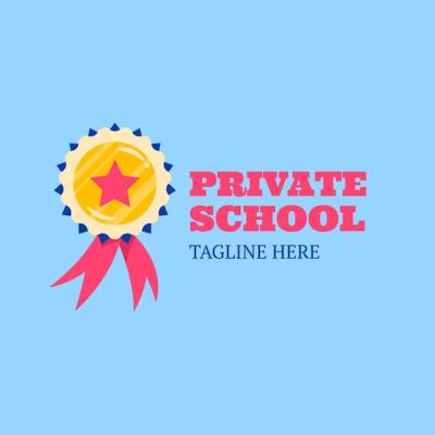 Hand Drawn Private School Logo Template – Free Download