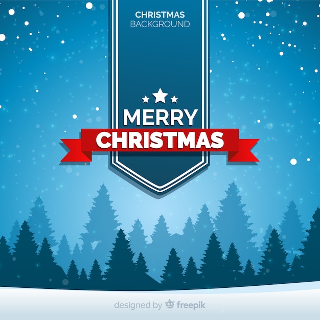 Creative Flat Christmas Background – Free Download