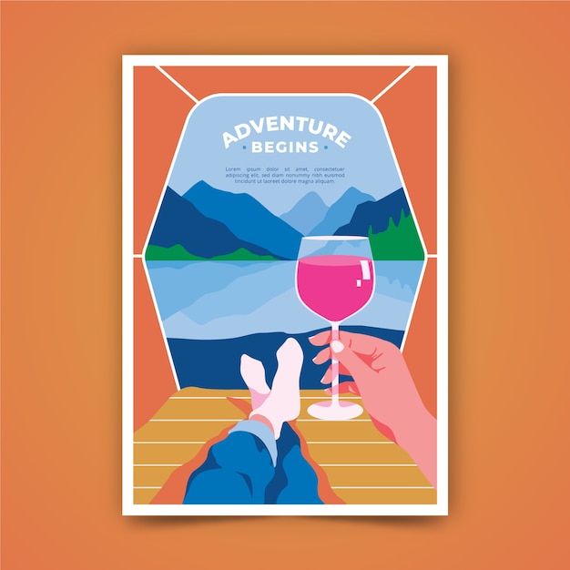 Travel Poster Illustration – Free Download