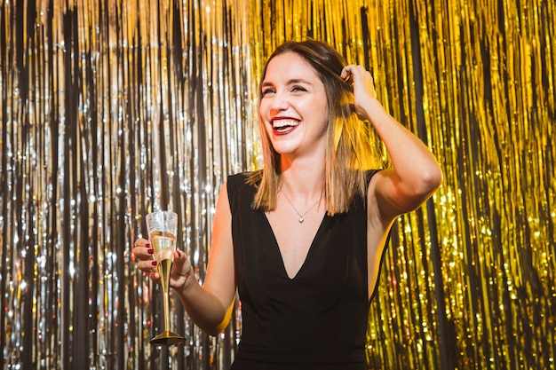 Content Woman at New Year Celebrations – Free Stock Photo, Download for Free