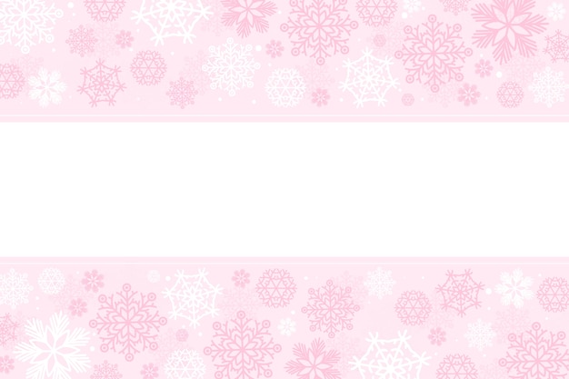 Flat Pink Snowflake Background – Free Download