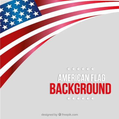 Realistic American Flag Background – Free Download