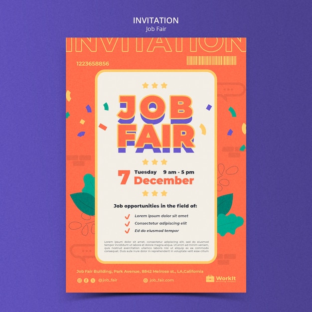 Job Fair Template Design: Download Free Stock Photo