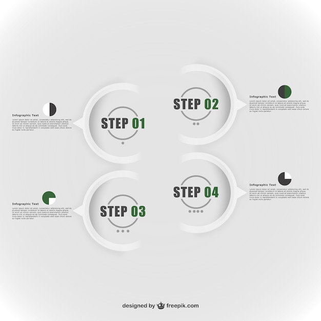 White Abstract Infographic Round Elements – Free Download