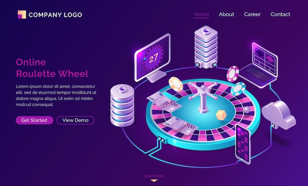 Isometric Landing Page Template for Online Casinos – Free Download