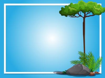 Border Template Featuring Tree and Rock – Free Stock Photo for Download