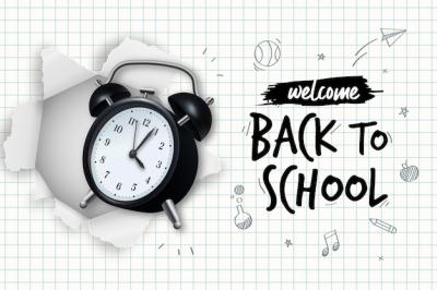 Realistic Hand Drawn Back to School Background – Free Download