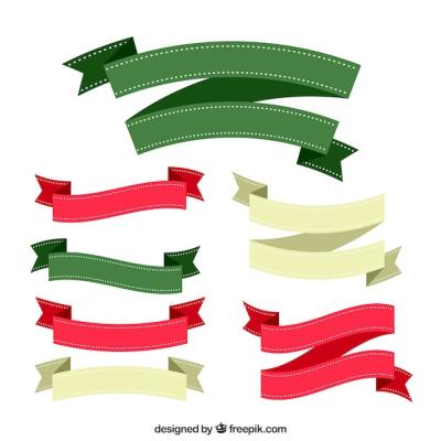 Vintage Decorative Christmas Ribbons – Free Download, Download Free Stock Photo