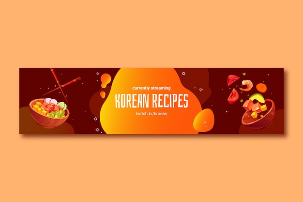 Realistic Korean Restaurant Twitch Banner – Free Download