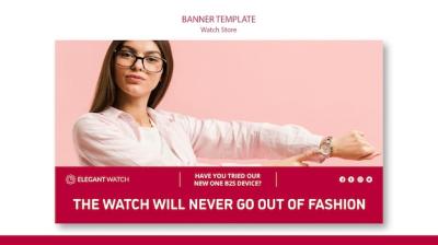 New Watch Banner Template for Women – Free Download