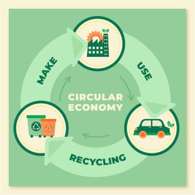 Flat Design Circular Economy Infographic – Free Download