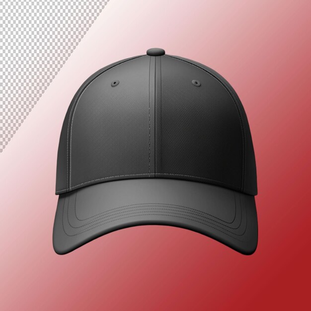 Black Baseball Cap Mockup on Transparent Background – Free Download