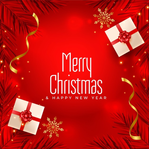 Decorative Merry Christmas Festival Background with Xmas Elements Design Vector Illustration – Free Download