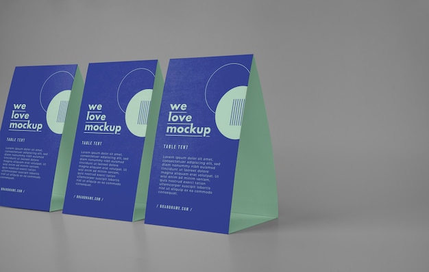 Paper Table Tent Flyer Mockup – Free Download