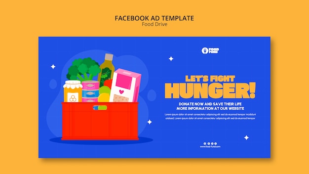 Creative Food Drive Template Design – Free Download