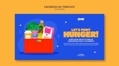 Creative Food Drive Template Design – Free Download