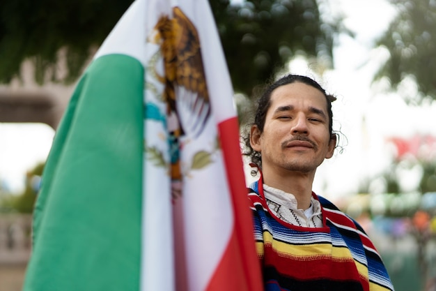 Proud Man Holding Mexican Flag – Free Download, Free Stock Photo