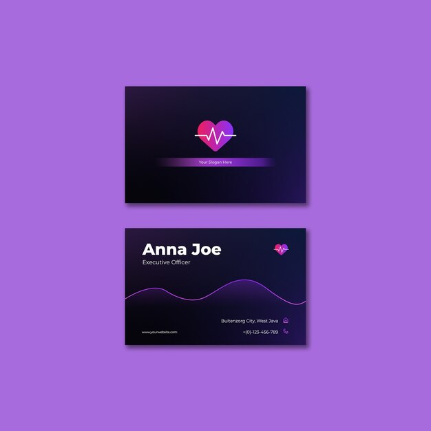 Wellness Concept Business Card Template – Free Download