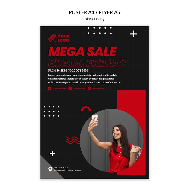 Black Friday Concept Flyer Template – Free Download