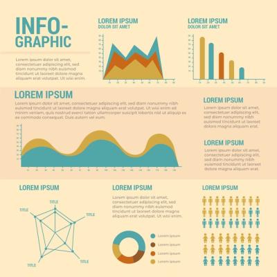 Retro Flat Design Infographic – Free to Download