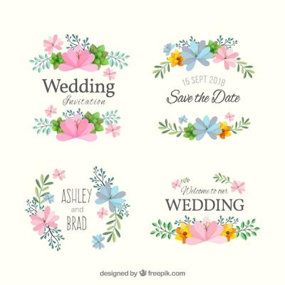 Wedding Badge Collection – Free Download for Stunning Vector Templates