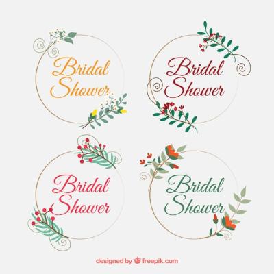 Bridal Shower Frames with Flowers – Free Download