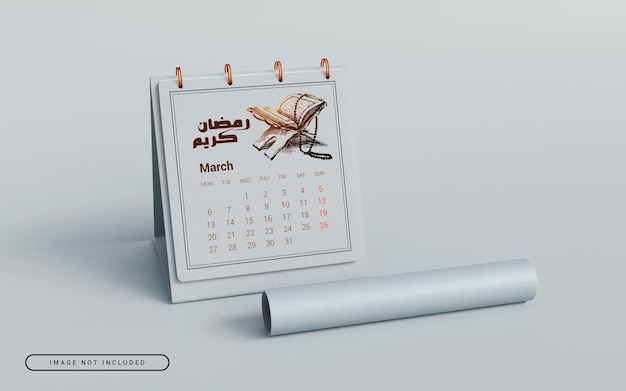 Ramadan Desk Calendar Mockup – Free Download