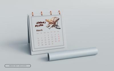 Ramadan Desk Calendar Mockup – Free Download