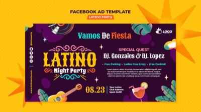 Latino Party Facebook Template – Free Download