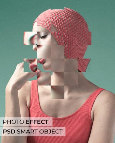 Fragmented Shapes Effect Portrait – Free Download