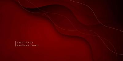 Red Business Abstract Banner Background with Fluid Gradient Wavy Shapes – Free Download