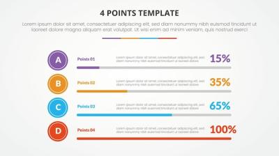 4-Point Stage Infographic for Slide Presentations – Free Download