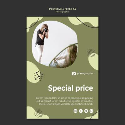 Photographer Poster Template – Free Download, Free Stock Photo