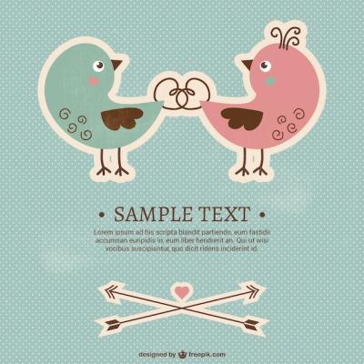 Valentine Birds Card Template – Free Download for Stunning Designs