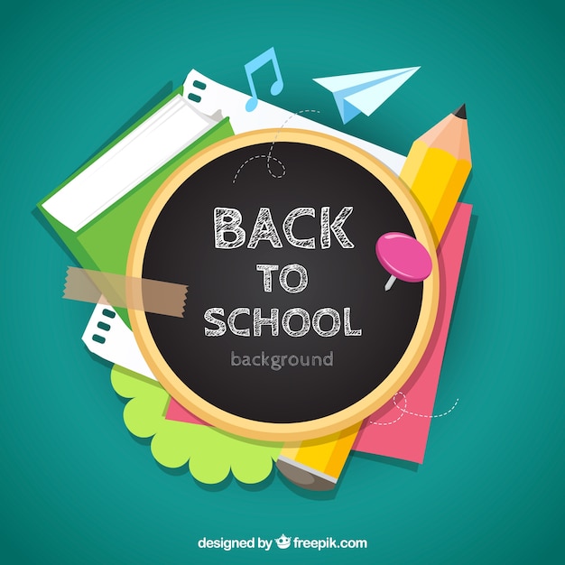 Back to School Flat Design Background – Free Download