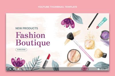 Watercolor Boutique Design Template – Free Download