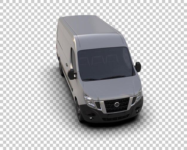 Cargo Van Illustration: 3D Rendering on Isolated Background – Free Download