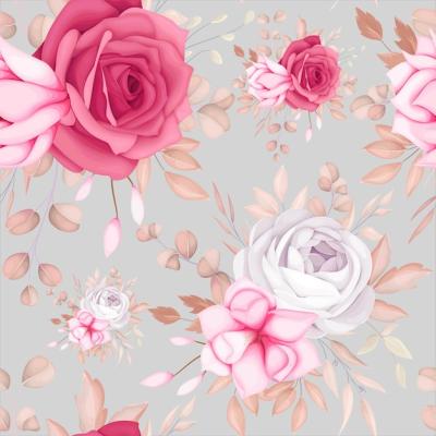 Beautiful Romantic Maroon Flower Seamless Pattern – Free Download