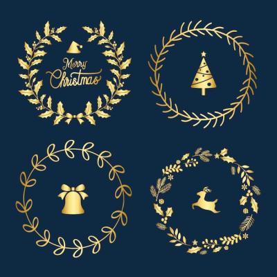 Christmas Badges Vector | Free Download