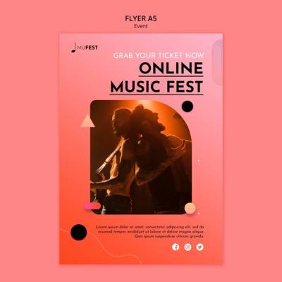 Music Event Flyer Template – Free Download, Download Free Stock Photo