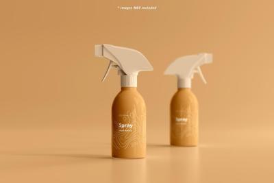 Cosmetic Spray Bottles Mockup – Download Free Stock Photo