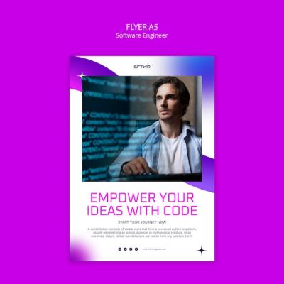 Software Engineer Poster Template – Free Download