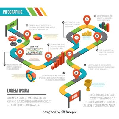 Creative Infographic Steps Concept for Effective Presentations – Free Download