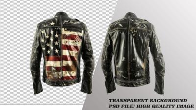 Stylish Leather Jacket on Transparent Background – Free Download